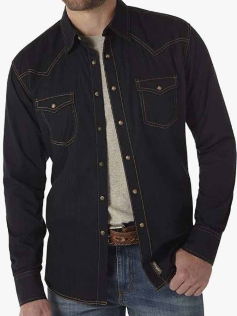 Wrangler Retro Premium Tailored Fit Western Snap Button Up Shirt XL